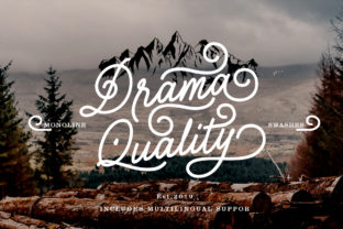 Drama Quality: A Handwritten Font for Web Design