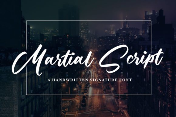 Martial Script: A Bold Handwritten Font for Makers