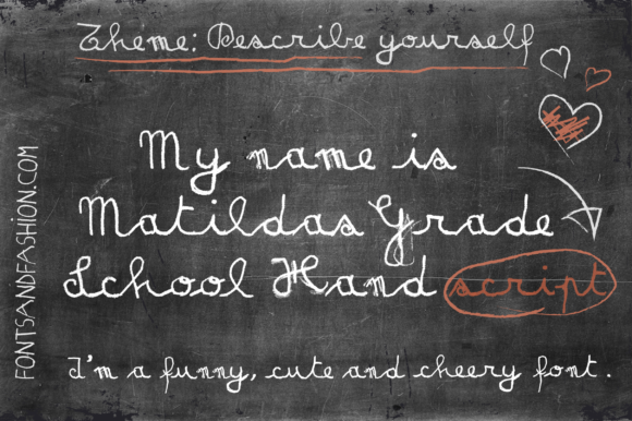 Matilda s Grade School Hand Script Font for Brands