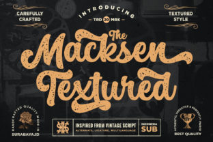 The Macksen Textured Font for Web Design