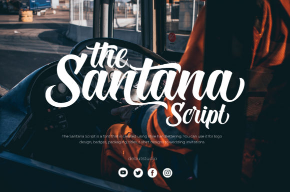 The Santana Script Font for Handmade Makers
